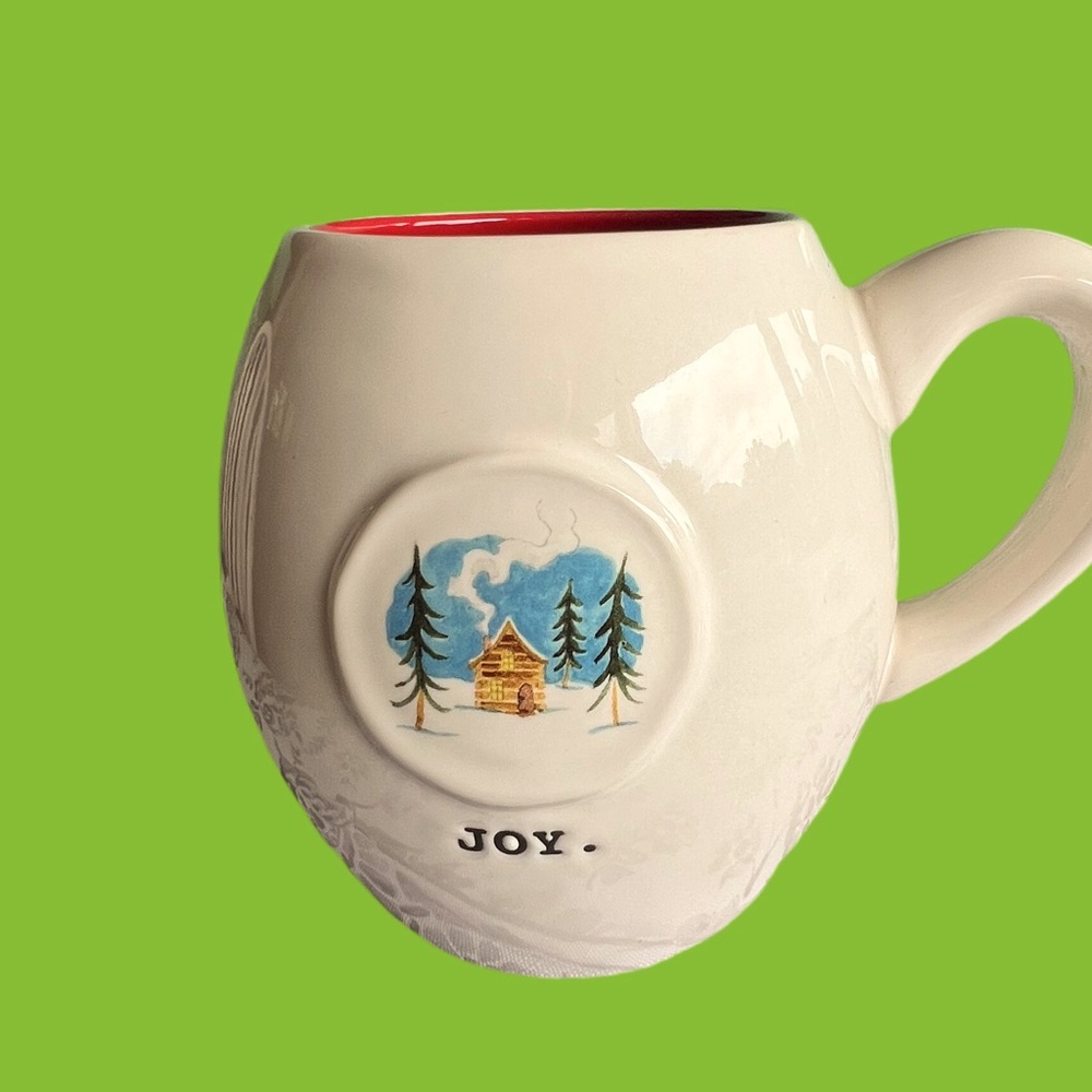 Rae Dunn Artisan Collection ‘JOY’ Mug Christmas Winter Holiday NEW